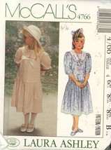 McCall&#39;s 4766 Laura Ashley Children&#39;s and Girls Dress Size 4 Uncut - £3.16 GBP