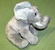 Destination Nation Elephant Plush Aurora Gray Baby Stuffed Animal Sitting 8" Toy - £7.47 GBP