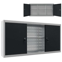vidaXL Industrial Metal Gray Tool Cabinet Wall Mount 24'' High with Lockable - €161,62 EUR