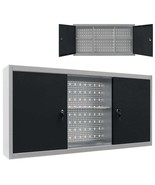 vidaXL Industrial Metal Gray Tool Cabinet Wall Mount 24&#39;&#39; High with Lock... - €161,62 EUR