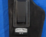 UNCLE MIKES BLACK HOLSTER RIGHT HAND SIZE 15 WITH BELT CLIP - $16.76