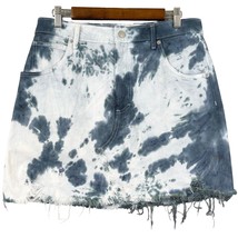 Lucky Brand Denim Mini Skirt Womens 10/30 Bleach Dye Hippie Retro Grunge... - £15.97 GBP