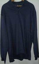 Brooks Brothers 346 Long Sleeve Polo Shirt Men&#39;s Large Blue 100% Cotton - £12.01 GBP