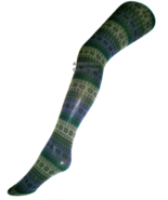 NORDIC FAIR ISLE Snowflake Printed Tights 70 Denier Retro Winter Fairisle - $17.18