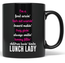 PixiDoodle Loving Lunch Lady - Food Lovers or Cook Coffee Mug (11 oz, Black) - £20.29 GBP+