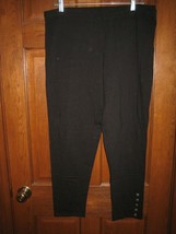 K Jordan Black Snaps on Lower Leg Stretch Leggings - Size 1X - $19.37