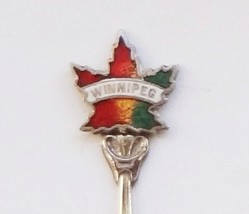 Collector Souvenir Spoon Canada Manitoba Winnipeg Maple Leaf  Vintage - £3.98 GBP