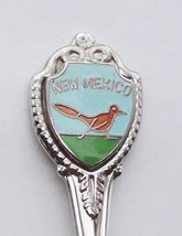 Collector Souvenir Spoon USA New Mexico Roadrunner Cloisonne Emblem - £2.34 GBP