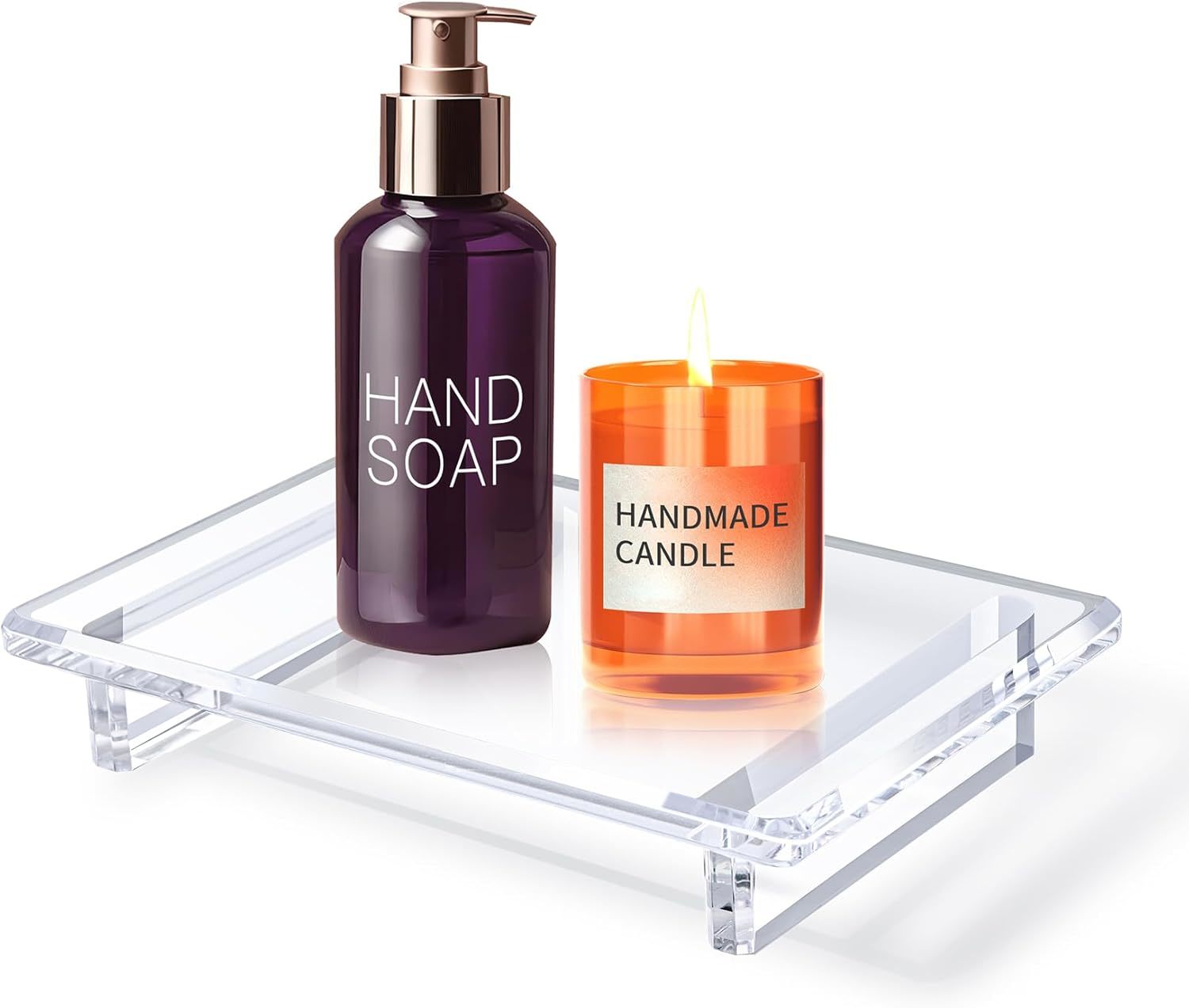 Acrylic Bathroom Counter Tray: Riser Organizer - Perfect For Kitchen Soa... - $29.94