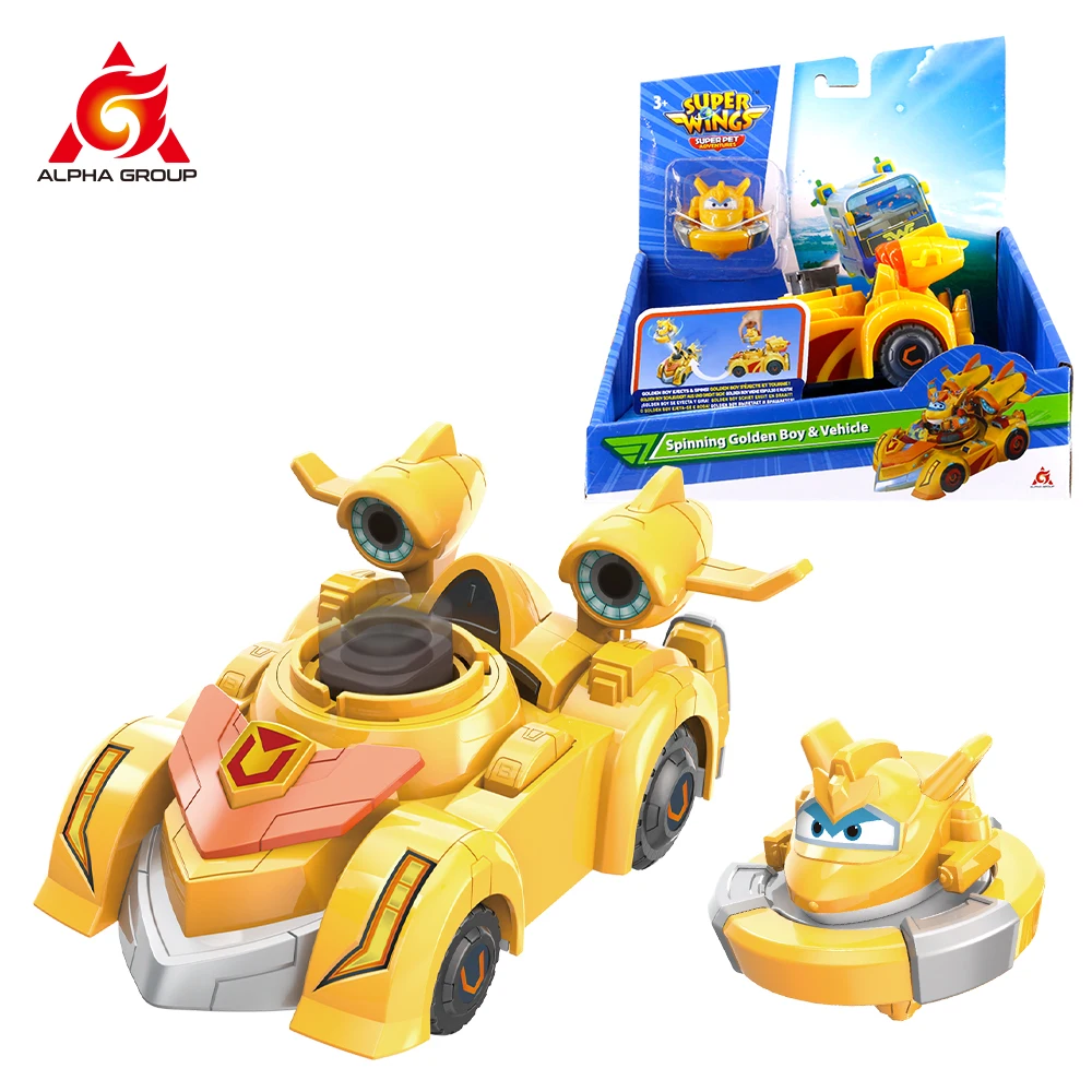 Super Wings Spinning  Golden Boy &amp; Vehicle 2 Modes: Spinning or Vehicle Mode - $47.23