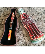 COCA COLA Collectible Ceramic Roller Ball Pen in Tin Case 1996 - $10.95