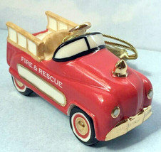 Lenox My Vintage Toy Red Fire Truck Retro Ornament #883441 New - £30.78 GBP