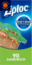 Ziploc Sandwich and Snack Bags, Storage Bags for On the Go Freshness, Clear  - £11.91 GBP