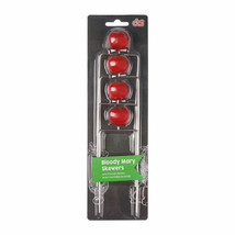 Bloody Mary Skewers Double Pronged Cocktail Set of 4 DCI Tomato - £17.64 GBP