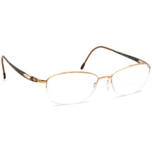 Silhouette Eyeglasses 6614 30 6051 Gold/Brown Half Rim Frame Austria 53[]16 135 - £80.17 GBP
