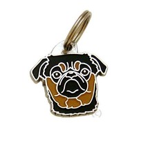 Dog name ID Tag,  Petit brabancon, Personalized, Engraved, Handmade, Charm - £16.03 GBP+