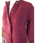 Vtg. Mid Century Italian Mohair &amp; Ribbon Knit WEave Cardigan Sweater. Di... - $1,034.92 MXN