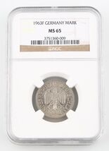 1963-F Ouest Allemagne 5 Deutsche Mark Pièce MS-65 NGC Fédéral Républiqu... - $241.19