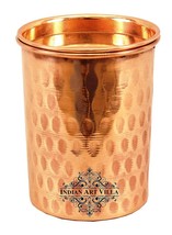 Copper Glass Tumbler with Lid, Drinkware &amp; Serveware, Ayurveda Yoga, 250 ML - £14.01 GBP
