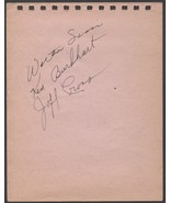 1940&#39;S SIGNED ALBUM PAGE X3 WALTER SESSI KEN BURKHART JEFF CROSS 1946 CA... - $359.36 MXN