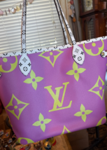 LOUIS VUITTON Monogram Giant Neverfull  LILAC Orchid MM Tote Bag&amp;Pouch E... - $2,960.10
