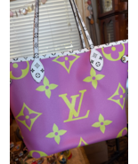 LOUIS VUITTON Monogram Giant Neverfull  LILAC Orchid MM Tote Bag&Pouch Excellent - $2,960.10