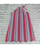 Maison Jules Dress Womens Small Red White Blue Striped Sleeveless Halter... - £15.79 GBP
