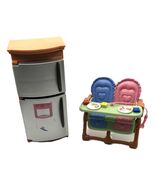 Fisher Price Loving Family Kitchen Refrigerator and Twins Highchair - $15.36 CAD