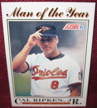 1992 Score #794 Cal Ripken Jr. Man Of The Year Baltimore Orioles - £3.73 GBP