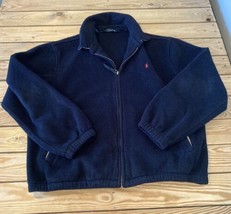 Vintage Polo Ralph Lauren Men’s Full zip Fleece jacket size L Black U2 - £25.99 GBP