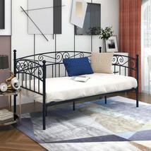 Black Twin Metal Daybed Frame w/ Headboard - Multifunctional Sofa Bed - $3,397.06 MXN