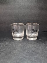 Set (2) Vtg MCM Clear Ring Pheasant Duck Hunting Bird Highball Rocks Gla... - $17.82