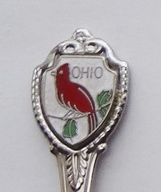 Collector Souvenir Spoon USA Ohio Cardinal Cloisonne Emblem - £2.38 GBP