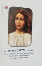 Saint Maria Goretti Painted Picture + Prayer Card, New from Italy - £3.09 GBP