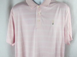 Cutter &amp; Buck Men&#39;s Drytec Pink striped Short Sleeve Polo Golf Shirt XL ... - £11.86 GBP