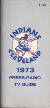 Cleveland INDIANS Baseball 1973 Press-Radio TV Guide - £4.44 GBP