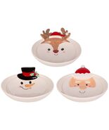 3 Assorted 8"L Figural Christmas Character Dinner Bowls - $61.27