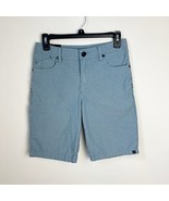 Quicksilver Chino Plaid Shorts Men&#39;s Size 27 in Blue - $365.88 MXN