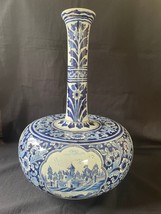 Unique Hollandais Delft De Drie Klokken Poterie Bleu Blanc Antique Vase - £1,975.43 GBP