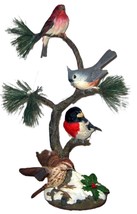 Danbury Mint National Geographic Winter Quartet 2001 Bird Figurine 15" Birding - $69.99
