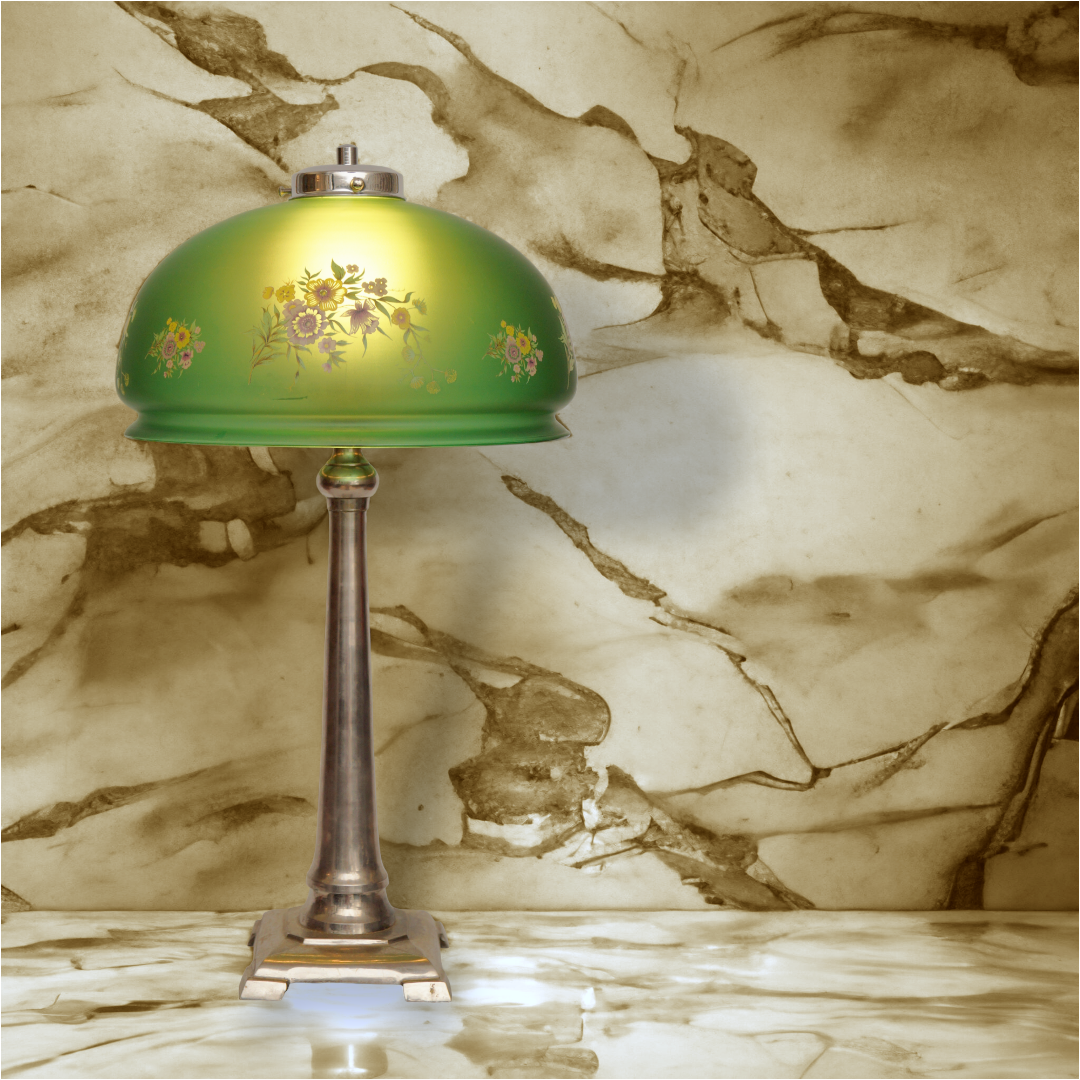 Beau Maison de Campagne Lampe Cuivre Nickel " Tentation " Pomme Pièce Unique Item image 9