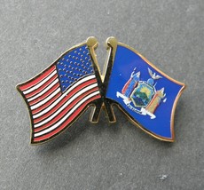 NEW YORK US COMBO STATE FLAG LAPEL PIN 1.1 INCHES - £4.31 GBP