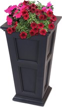 Mayne Fairfield 5829B Tall Planter, 28-Inch by 16-Inch by 16-Inch, Black - £86.04 GBP