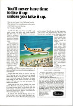Vintage 1973 Beechcraft Airplane Aircraft Time To Live It Up Print Ad  - $5.49