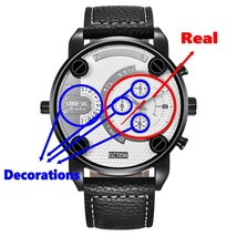 Mens Big  Watches Fashion Leather Date Gifts Wristwatch - £11.95 GBP