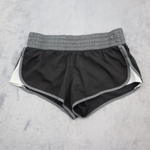 SO Shorts Womens M Black Gray Athletic Elastic Waist Pull On Pocket Poly... - £18.16 GBP