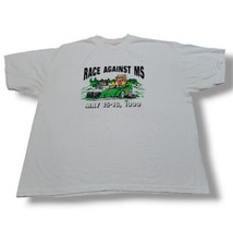 Vintage Hanes Shirt Size XXL Vintage 90s Shirt Race Against MS 1999 Graphic Tee - £34.17 GBP