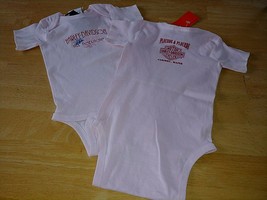 2 HARLEY-DAVIDSON &quot;All American Girl&quot; Pink ONSIES-18 MO.-PLOURDE CARIBOU,ME-CUTE - £9.56 GBP