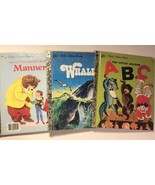 Little Golden Books Lot of 3 Whales ABC Manners - £5.19 GBP
