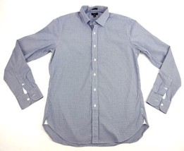 J Crew Slim Ludlow 16.5 36 Blue White Checkered Button Up Shirt - £13.25 GBP